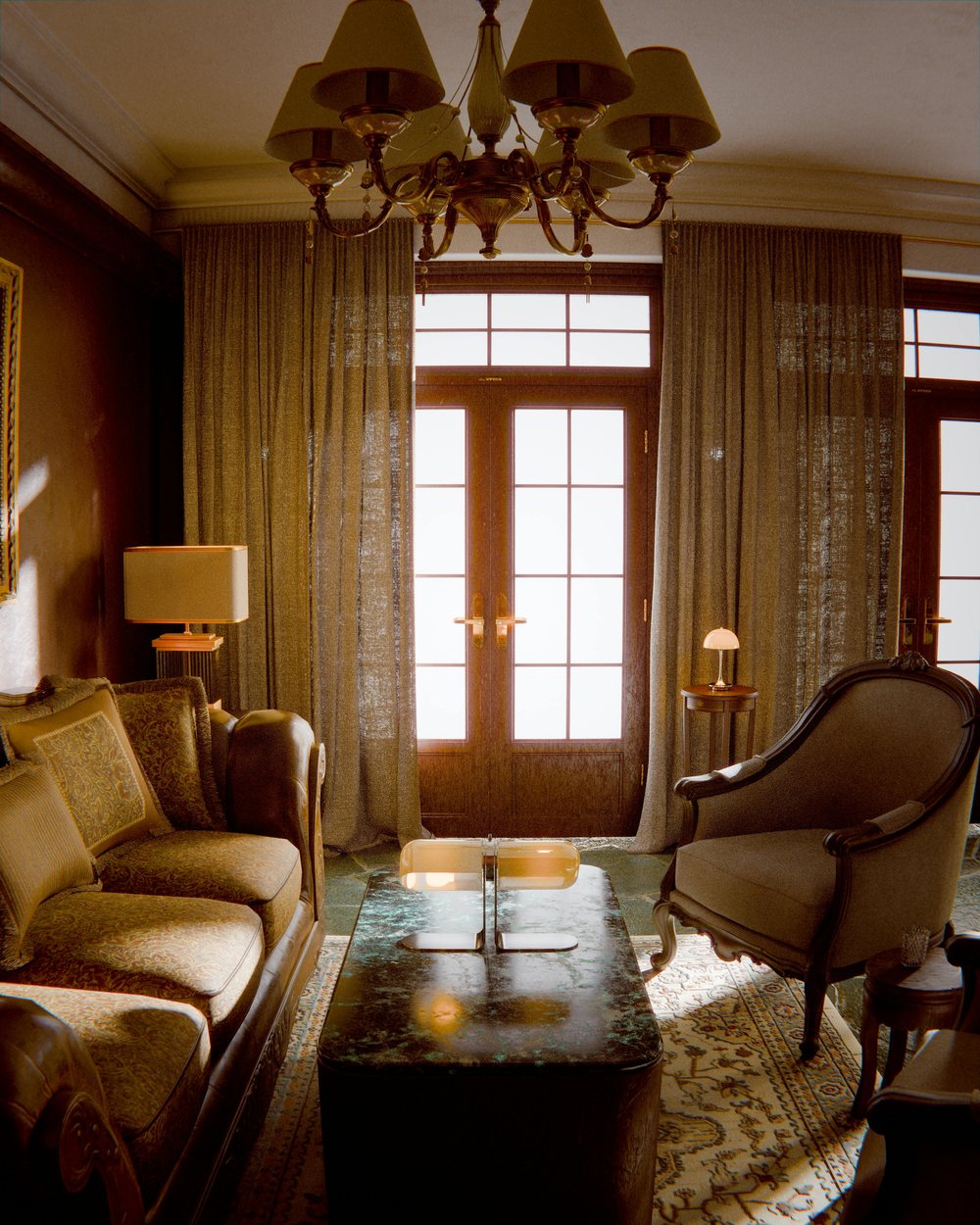 A refined private residence interior